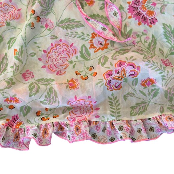 Vintage Cinema Etoile Pastel Floral Babydoll Chemise Nightie Set Y2K M - Picture 4 of 10